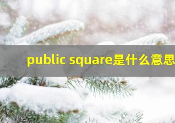 public square是什么意思